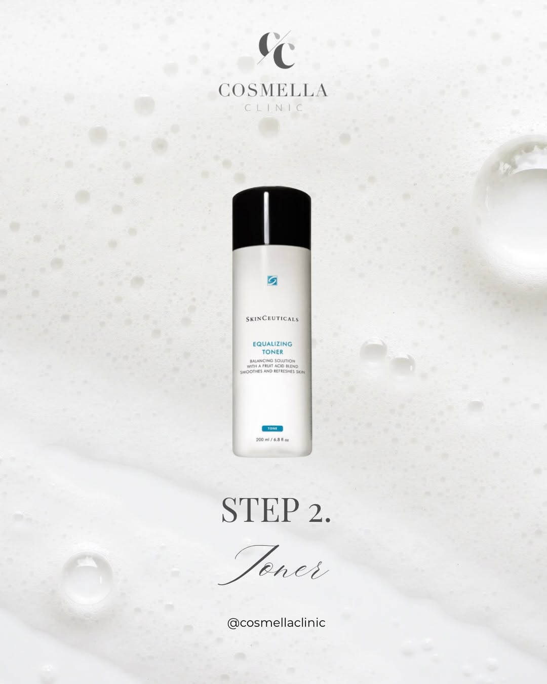 SkinCeuticals Equalizing Toner used in the morning skincare routine at Cosmella Clinic Glasgow