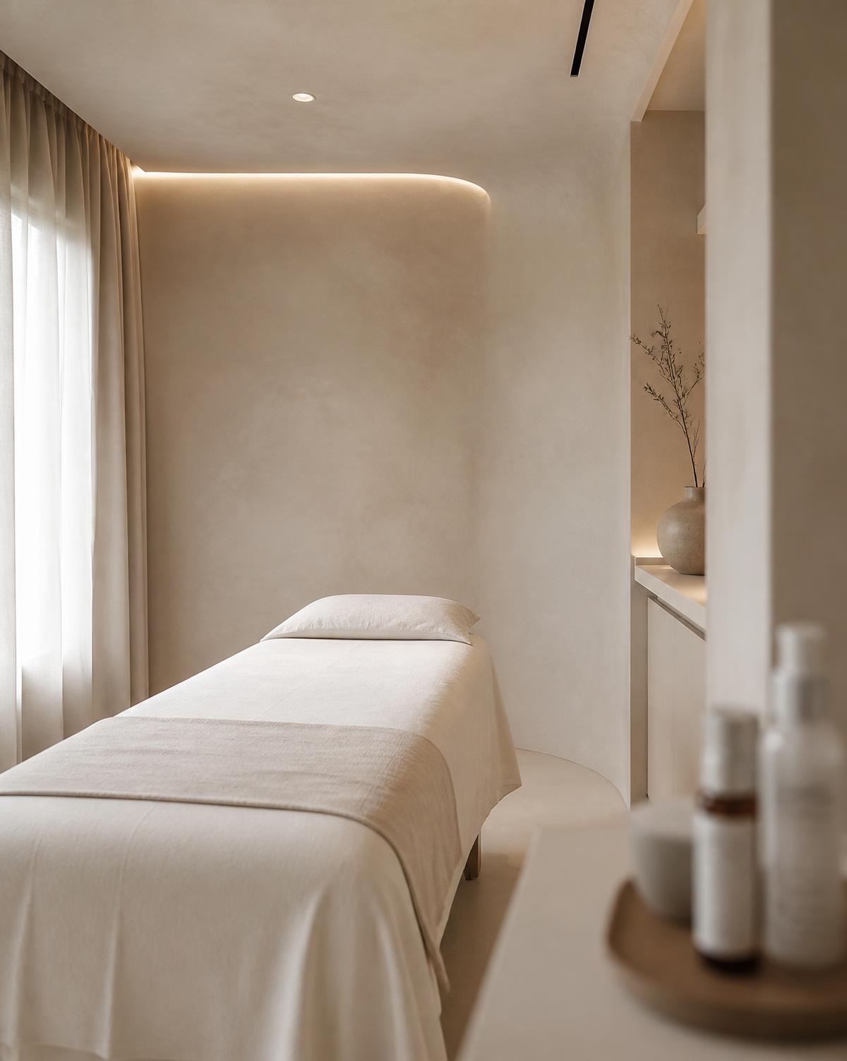 Treatment room at Cosmella Clinic, a skin and semi-permanent makeup clinic in Glasgow